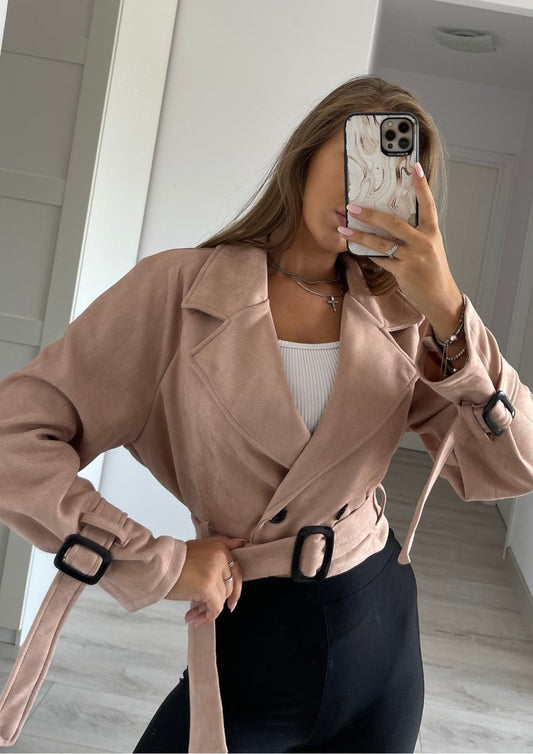 Jacketa din piele intoarsa - StyLovelyShop