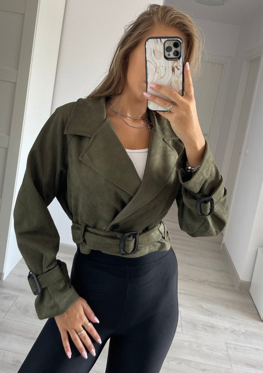 Jacketa din piele intoarsa - StyLovelyShop