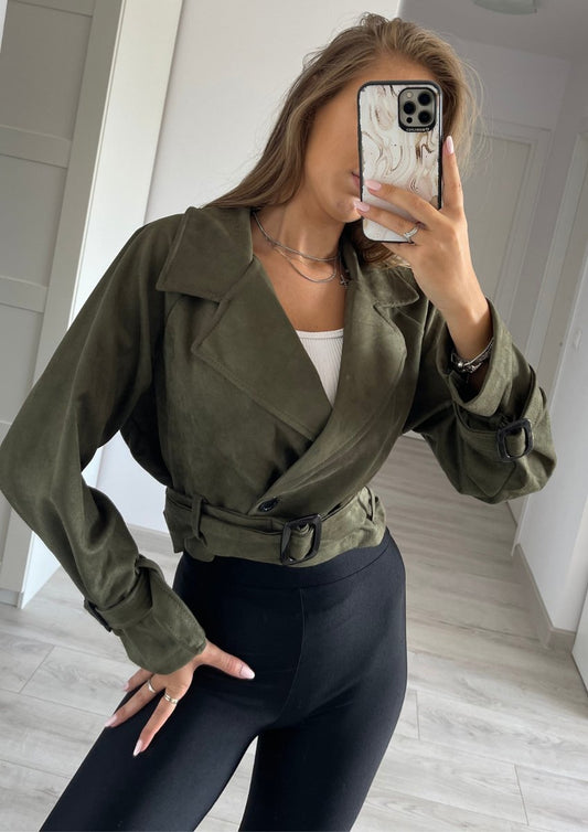 Jacketa din piele intoarsa - StyLovelyShop